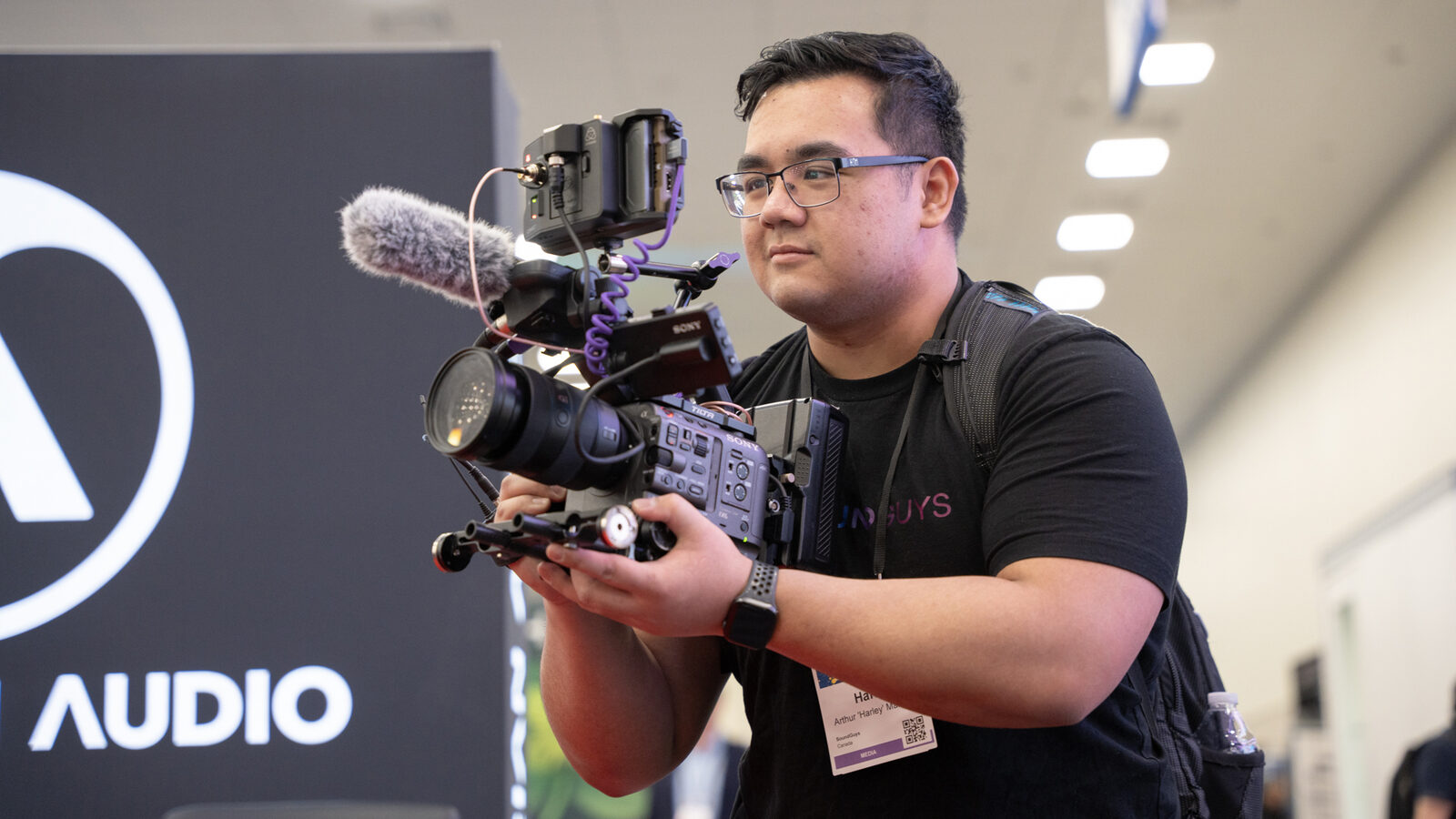 Shooting a video with a full camera rig